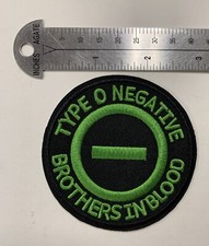 Type O Negative - Brothers In Blood Woven Iron On Patch