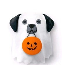 Target Bullseye Playground Dog Ghost Halloween Pillow White NEW 2024