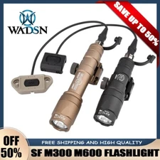 WADSN Tactical Surefir M600 M300 Airsoft Flashlight Light modbutton switch