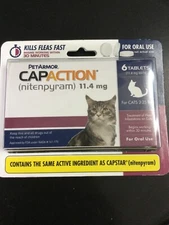 PetArmor CAPACTION 6 Nitenpyram 11.4 mg Tablets Oral Treatment Cats 9/2026+ 3127