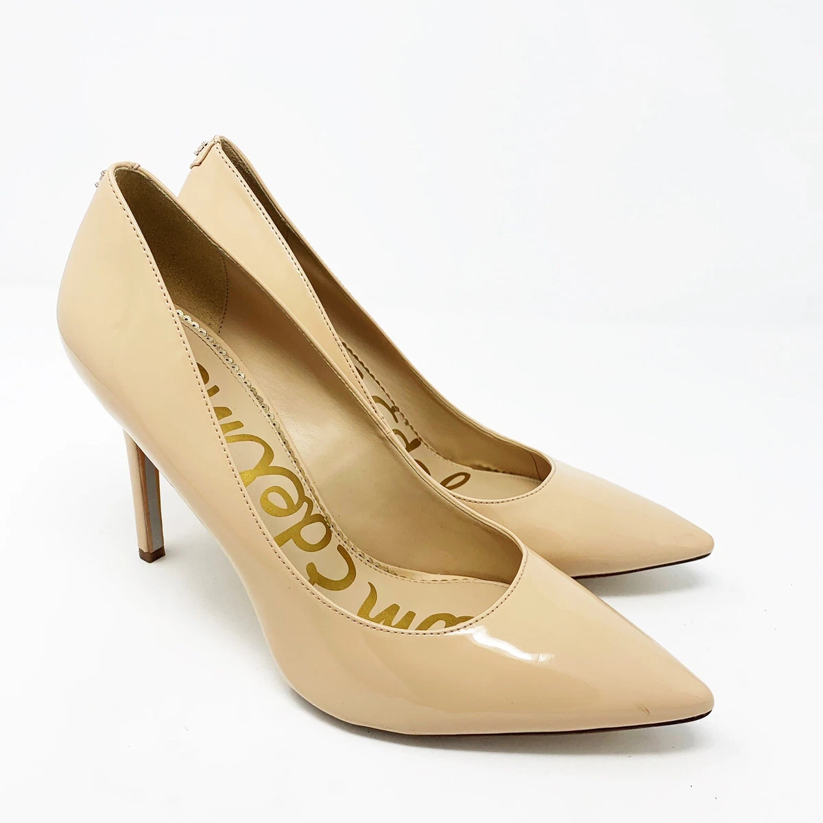 Sam Edelman 8.5 Heels Nude Patent Leather Hazel Pointed Toe Pump