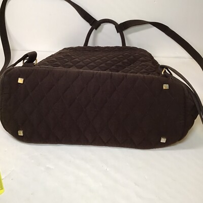 Vera Bradley Essential Classic Brown Backpack Quilted Cotton  display picture 1
