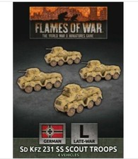 German: SD KFZ 231 SS Scout Troops - Flames of War Late War - Brand New, Sealed
