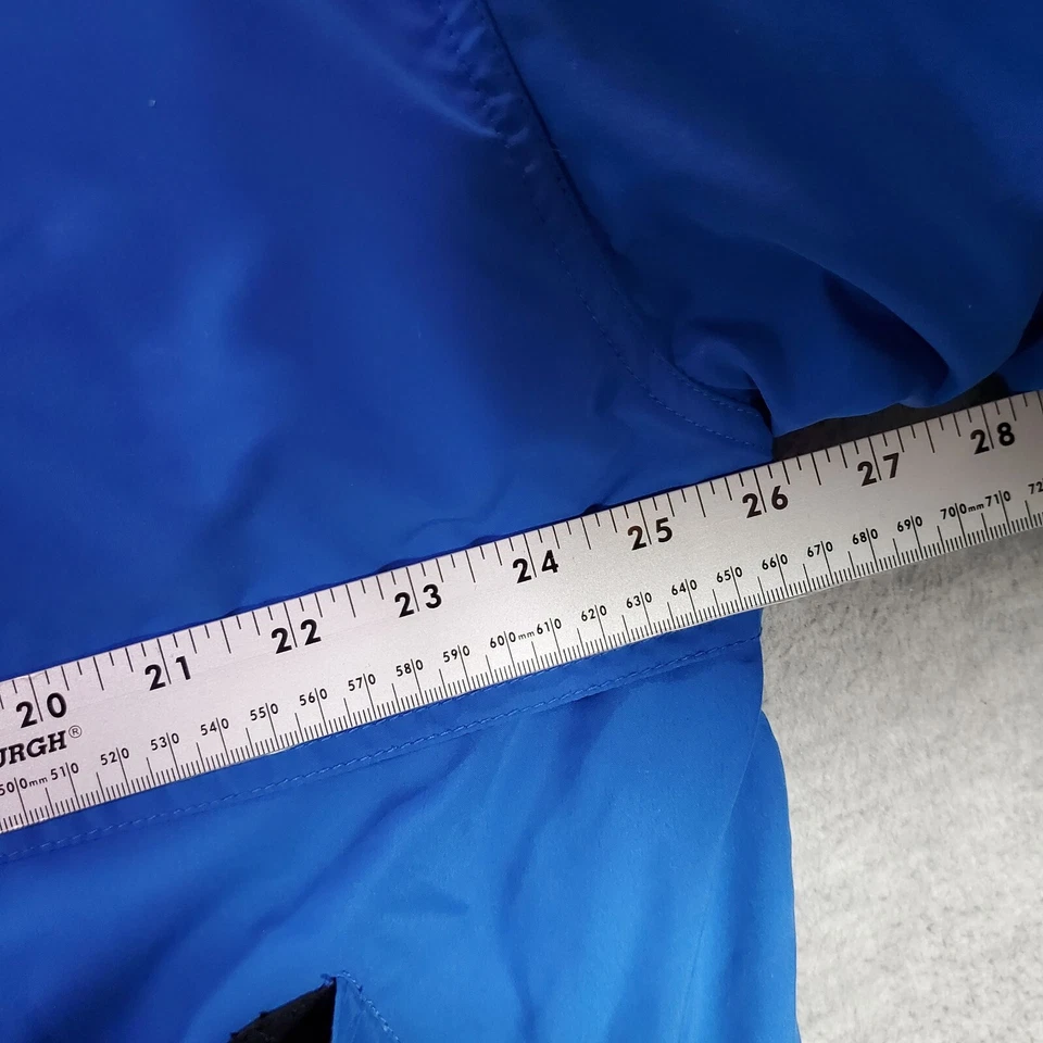 复古 Speedo 男式夹克 L 蓝色风衣标志救生员口袋全拉链 90 年代 — 第 4/4 张图片