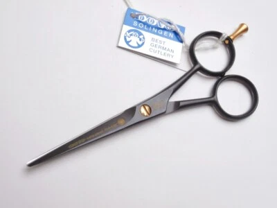 DOVO FRITZ BRACHT Haarschere DOVO SOLINGEN Schwarz BLACK Hair Scissors STAINLESS shears 4,5" !