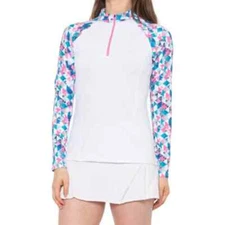 Kyodan Golf Mock Collar Top - UPF 50, Long Sleeve Small NWT