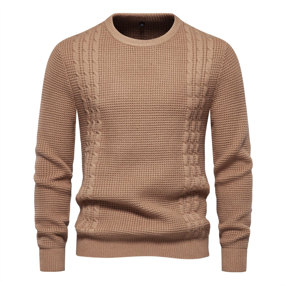 Men's Slim Fit Crewneck Sweater Casual Knitted Pullover Warm Sweaters