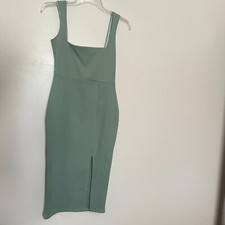 Nasty Gal Size 4 Mint Green Dress with Slit