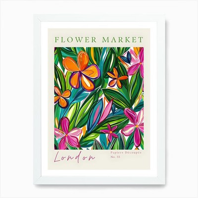 Flower Market London 1 Art Print Fr Framed Wall Art Poster Canvas Print Picture