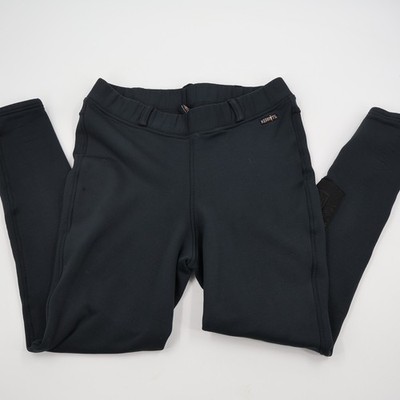 Kerrits Riding Tights Women XL Black Fleece Lined Knee Patch Breeches