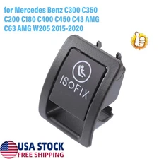 Black Child Seat Hook Anchor ISOFix Cover For Benz C Class C450 C43 AMG C63 AMG