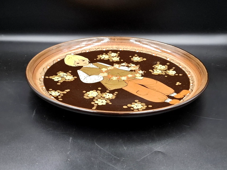 2 placas de cerámica de pared grande Thuner Keramik-Stube pintura a mano Suiza Rheinfelden Foto 3 de 4