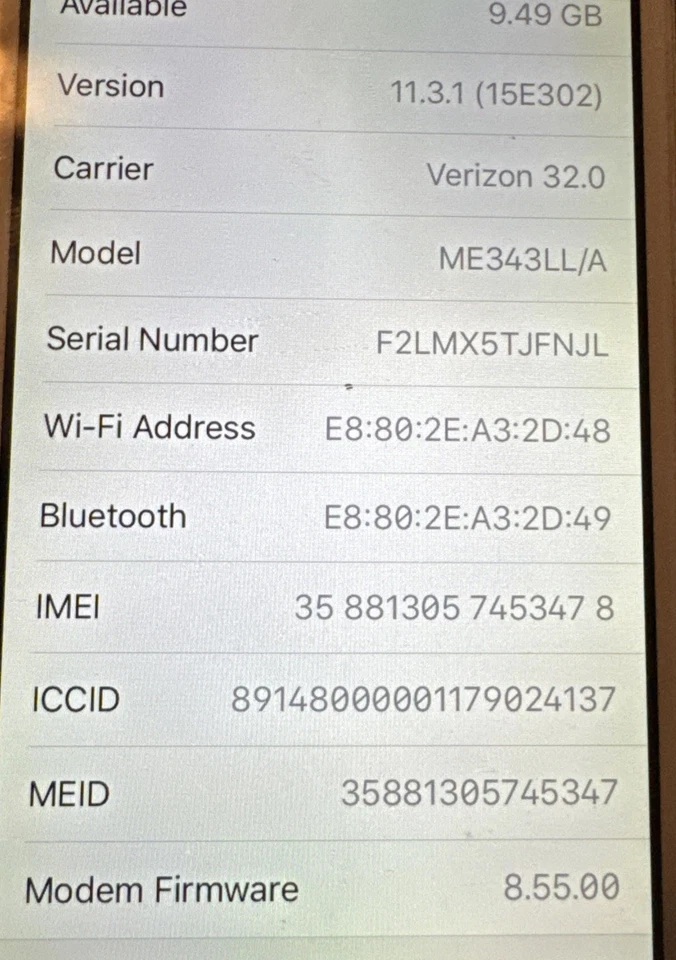 Apple iPhone 5s 16 GB Gold (Verizon) A1533 Good Used 11.3.1 IOS - Image 3 of 4