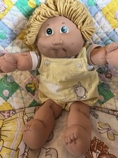Vintage Cabbage Patch kids boy doll  short blonde hair green eyes HM2  