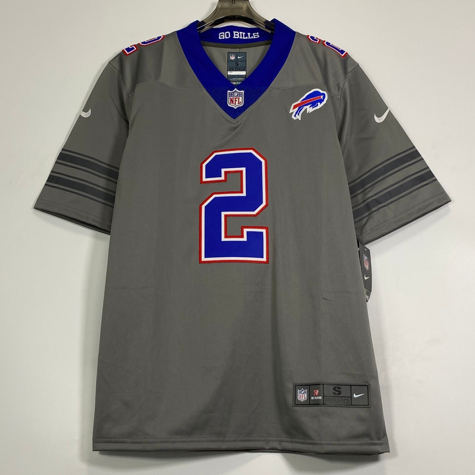 Dj Moore #2 Embroidered Nickel City Grey Special Edition Jersey Size:S-4XL
