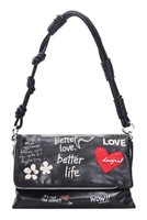 Desigual Wow Murano Crossbody Bag UmhäNgetasche Tasche Black Schwarz Hellgrau