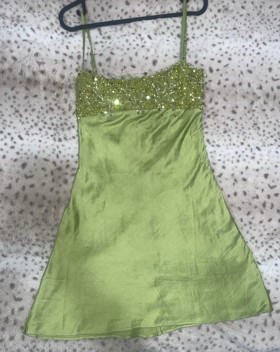 yasmin hand beaded mini dress - chartreuse Gorgeous White Spaghetti-Starps Beadings Prom Dress Long Slit – Ballbella