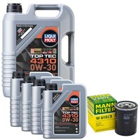 MotoröL Set 4310 0W-30 Liqui Moly 9 Liter + ÖLfilter FüR Mitsubishi L200 2.4