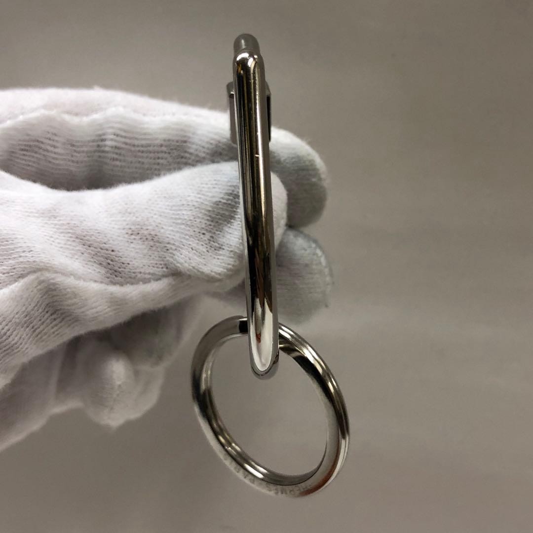 HERMES Key Ring Keychain Charm Ferra à Cheval Horseshoe Silver US