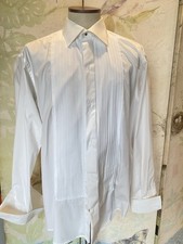 ETON Slim Fit White Tuxedo Dress Shirt No Buttons Size 17 1/2x44 New NWOT