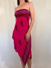 Strapless Paisley Mermaid Beach Summer Midi Dress