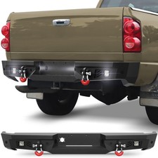 Rear Bumper Guard Wsensor Hole Led Lights For 2003-2005 Dodge Ram 2500 3500 Rear Bumper Guard Wsensor Hole Led Lights For 2003-2005 Dodge Ram 2500 3500
