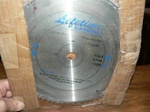 Lifetime Carbide 10"dia. 72 tooth Blade 5/8" arbor
