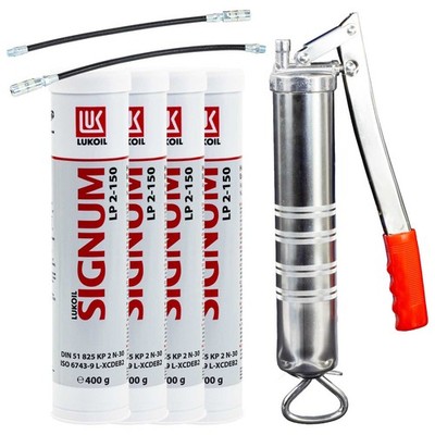 Universalfett Fett Lithium Lukoil Signum LP 2-150 4 X 400g + Fettpresse BockTec