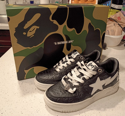 A Bathing Ape Bape Sta #3 Shoes Mens US 5 Bapesta Sneakers