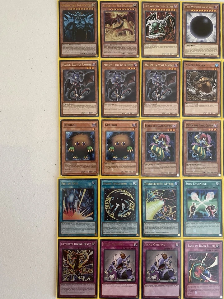 YUGIOH Egyptian God Deck Complete 40 - Cards with Sleeves - Image 3 of 4