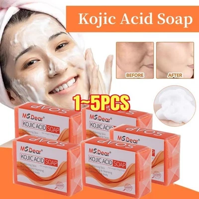 MS.DEAR Kojic Acid Soap Dark Skin Whitening Bleaching Lightening Brightening Face &Body