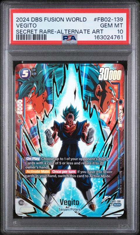 2024 DRAGON BALL SUPER CARD GAME FUSION WORLD BLAZING AURA VEGITO PSA 10