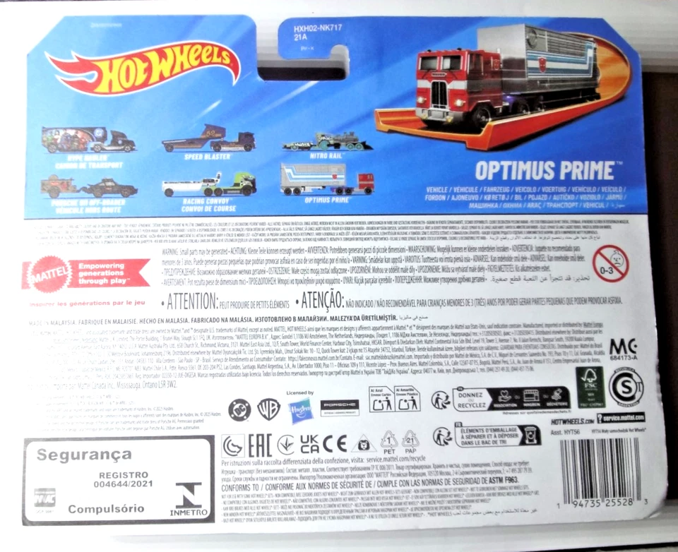 Hot Wheels - Camion Di Optimus Prime - TRANSFORMERS - Track Fleet 2025 - HXH02 - Immagine 2 di 2