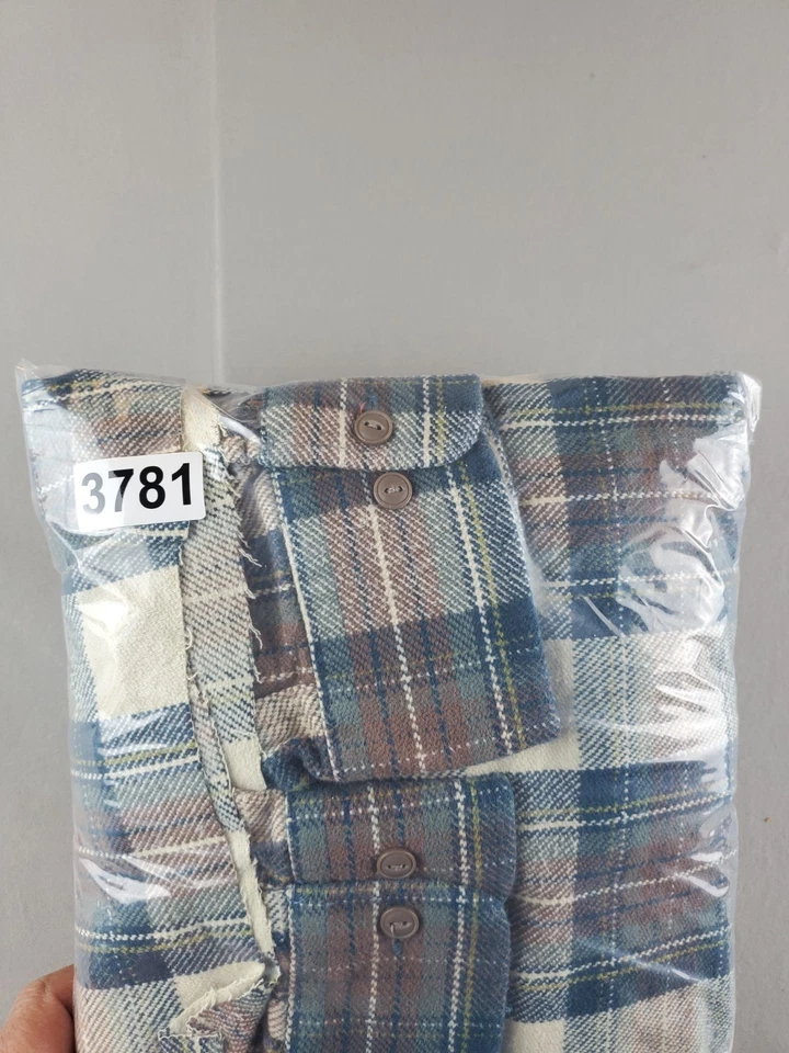 Camisa Schott Para Hombre Extra Grande Franela de Algodón a Cuadros Bolsillos Pesados Foto 2 de 4