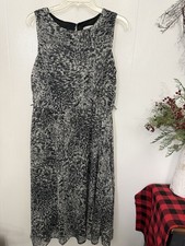 AA Studio Women’s Animal Print Sleeveless Flowy Evening Cocktail Dress Size 12