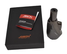 Jobon Eggplant Grip Torch Lighter Gunmetal Silver Color Finish NOT FILLED