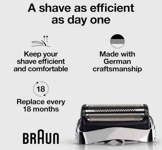 Cabezal de repuesto de afeitadora eléctrica Braun Series 3 Pro Skin - 32B - ¡Nuevo! Foto 3 de 4