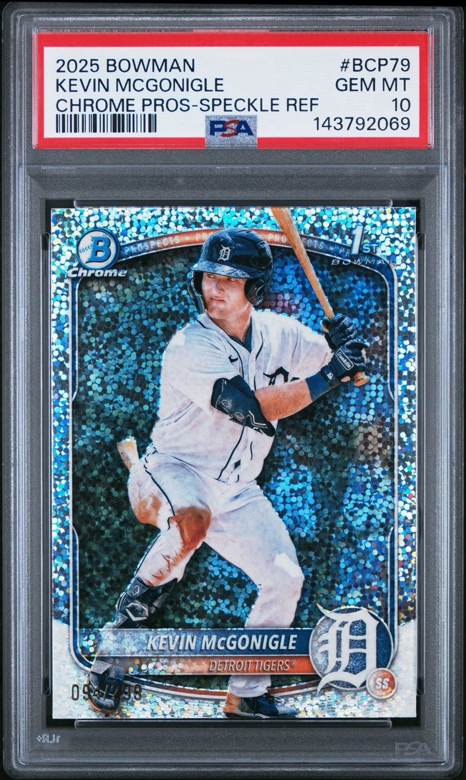 2025 Bowman - Chrome Prospects Kevin McGonigle #BCP-79 Speckle Refractor /299