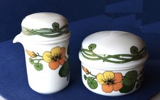 Fröhliche Zuckerdose + Milch Scandic Flower von Hans Theo Baumann für Thomas