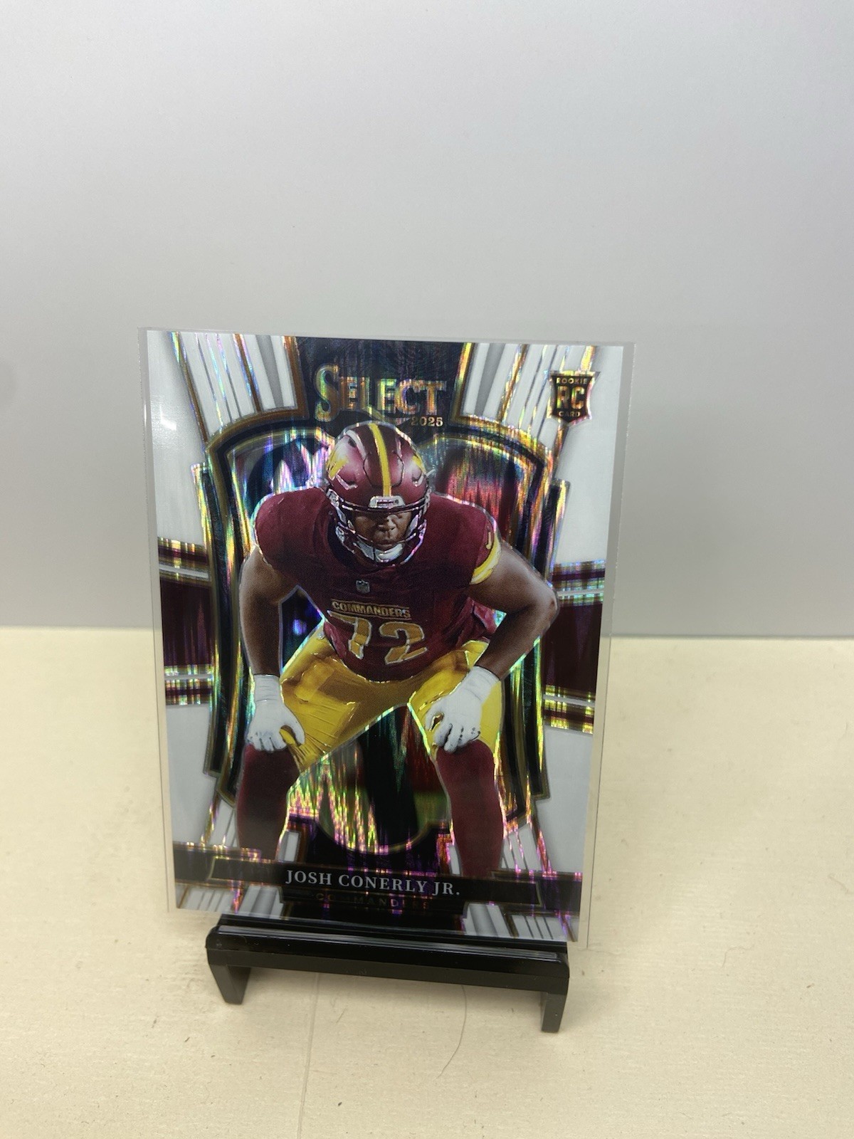2025 Select White Prizm Shock #187 Josh Conerly Jr.  RC Commanders #'d 200/799