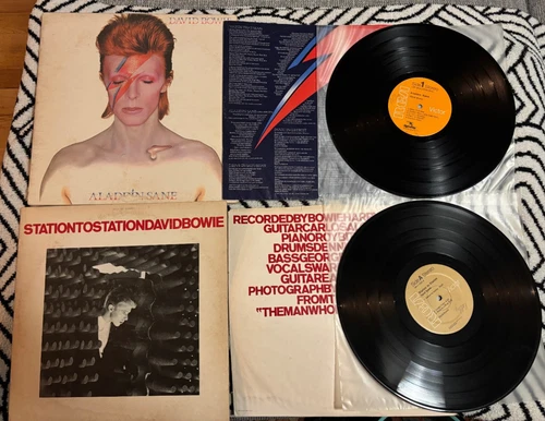 Lot of 2 David Bowie LP's Aladdin Sane LSP 4852 - Station to Station APL - 1327