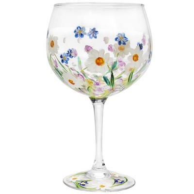 Cocktailglas Lynsey Johnstone Dainty Daisies Floral Gin Damen handbemalt