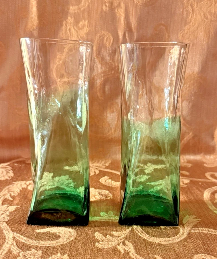 Juego 2 ginebras Tanqueray 14 oz. Vaso Highball trenzado verde y transparente con fondo cuadrado  Foto 3 de 4