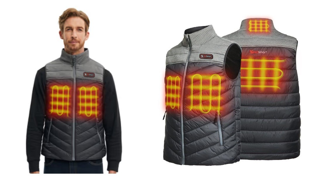Men's Heated Gilet with Powerbank Blue Grey