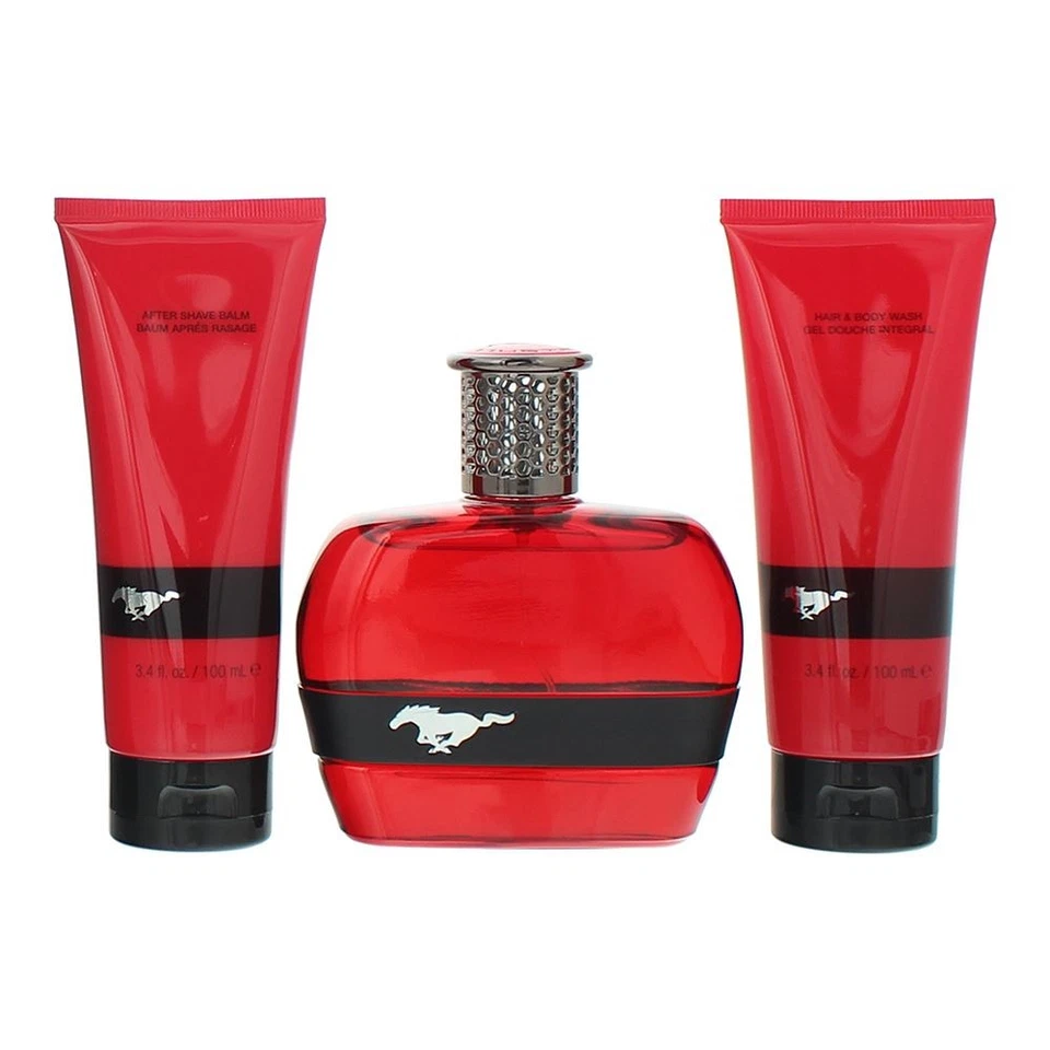 Mustang Red Eau de Toilette 100ml, Aftershave Balm 100ml + Body Wash 100ml - Image 4 of 4