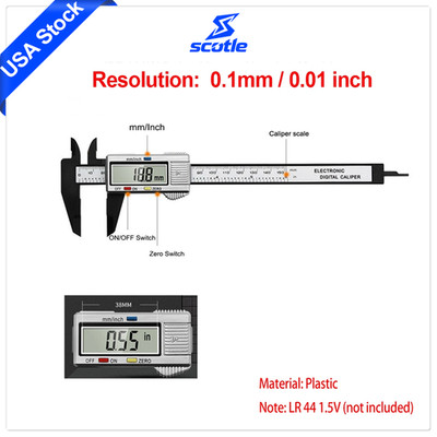 150mm Digital Caliper 6'' Micrometer LCD Gauge Vernier Electronic Measuring Ruler