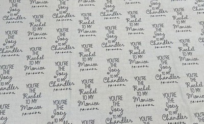 By the 1/2 Yard, 44'' Wide - Friends Best Friends Cotton Fabric