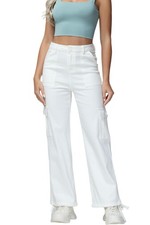 Cargo Pants Women High Waist Baggy with 6 Pockets Y2K Wide Leg Slacks
