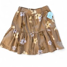 Little Co. Brown Floral Kids Skirt NWT