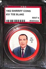 1962 Shirriff Coins #31 TOE BLAKE PSA 9 Mint 40400444 